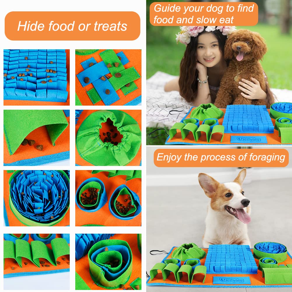 Vivifying Snuffle Mat made of soft felt material for safe tactile enrichment during play.