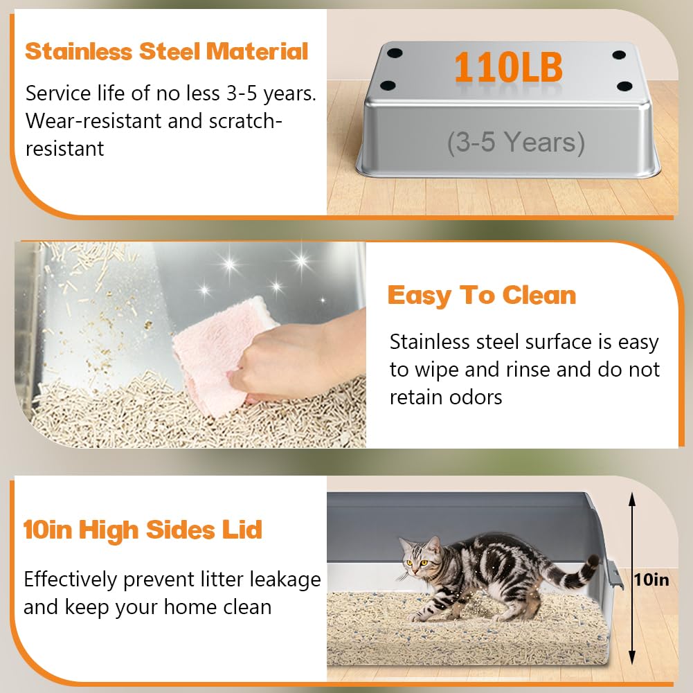 Smooth surface allows quick waste cleanup and easy rinsing