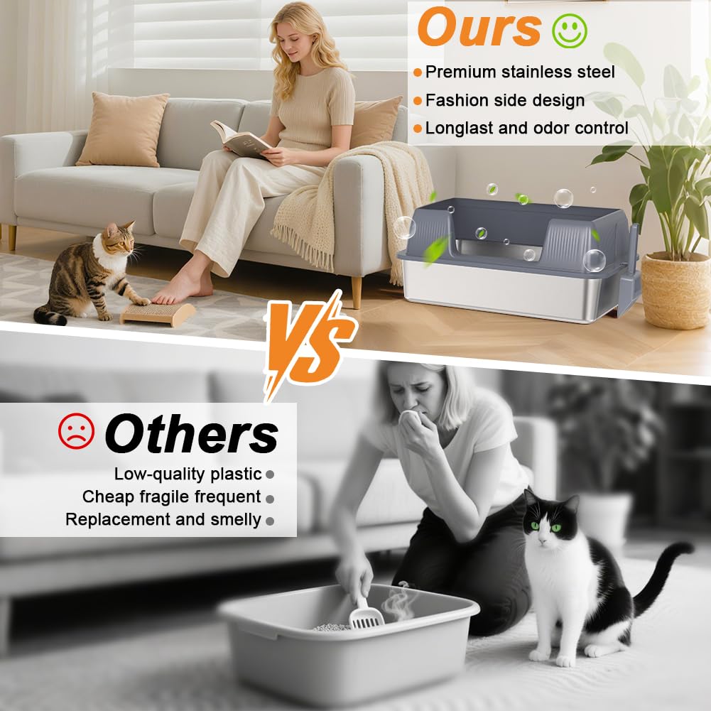 Spacious interior supports cats under 18 lbs