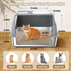 Vivifying litter box in closed mode, top lid closed for privacy and odor control.