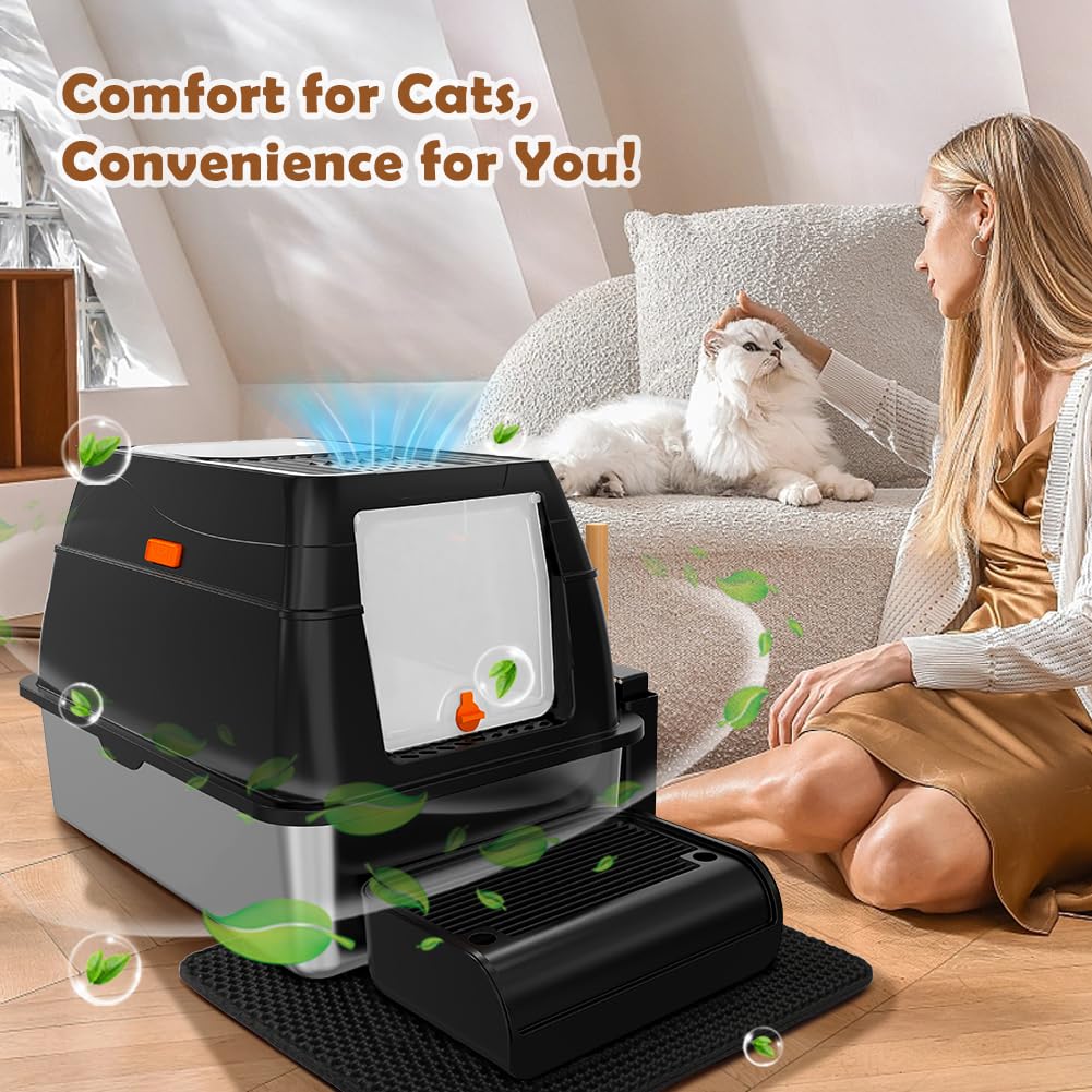 Vivifying footboard assists kittens and seniors entering the box.