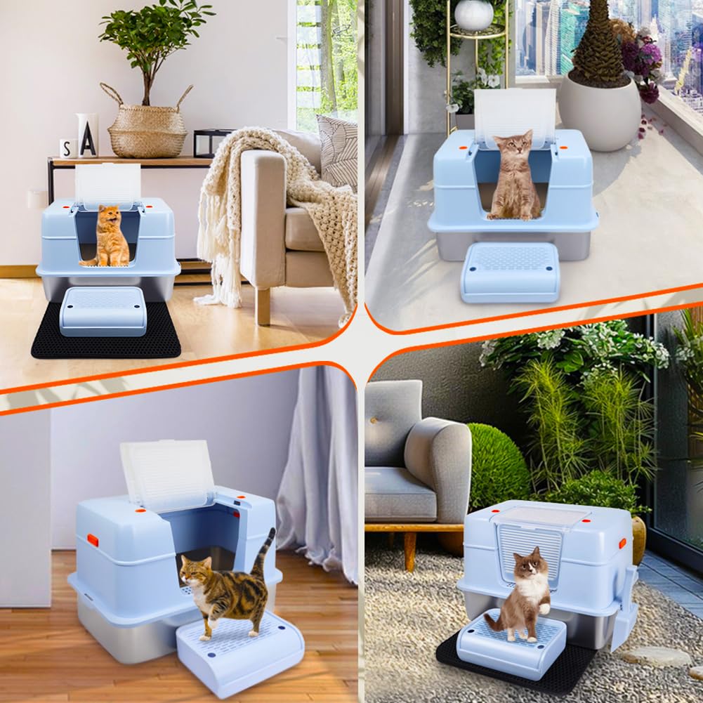 Vivifying footboard assists kittens and seniors with easier entry.