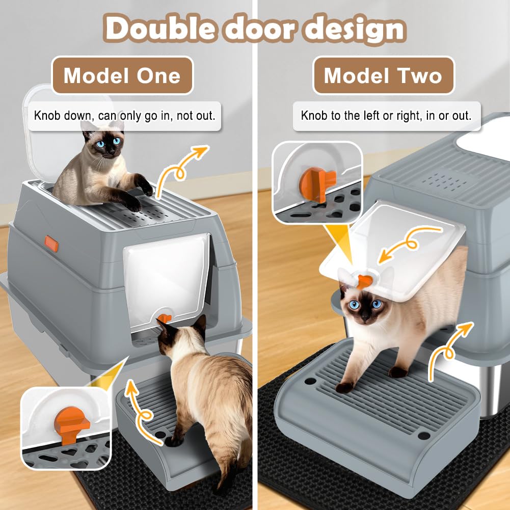 Charcoal odor filter setup shown with Vivifying litter box for fresh air.