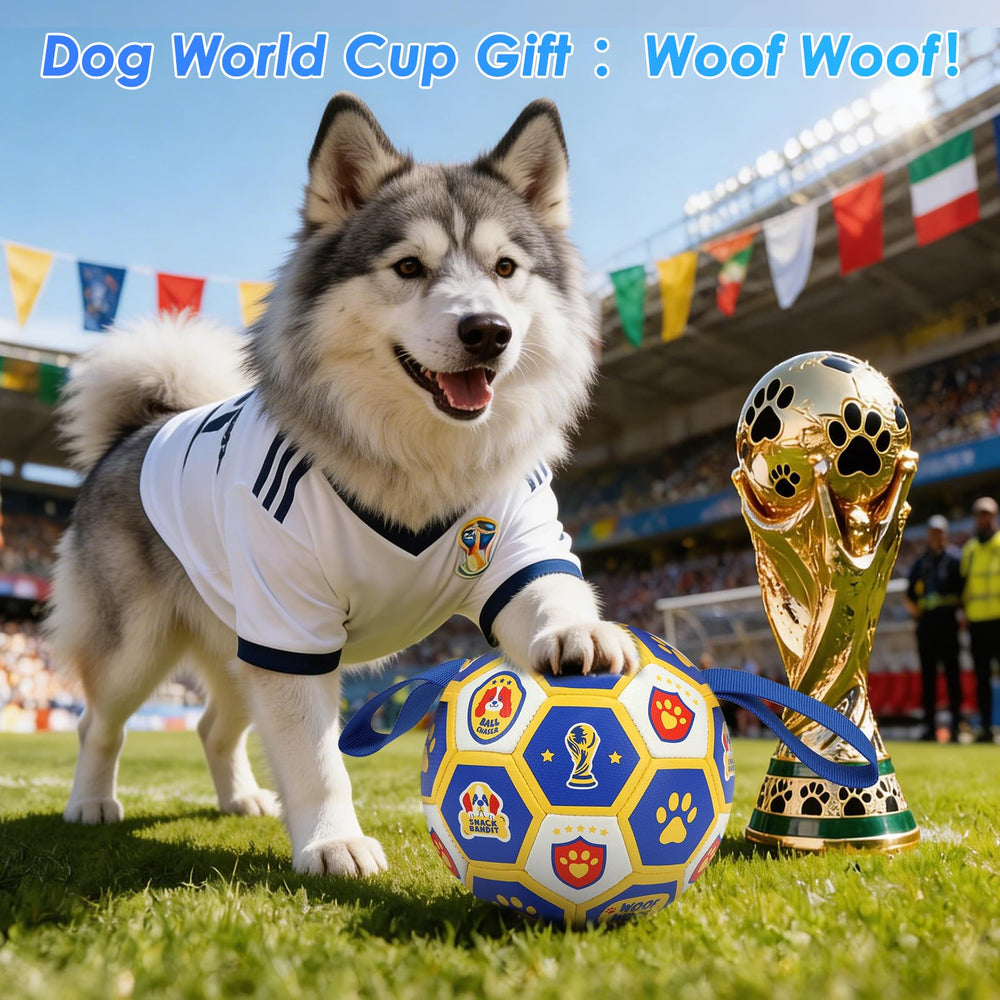 Vivifying World Cup Soccer Ball Toy enables fetch adventures on lawns, beaches, and lakes.