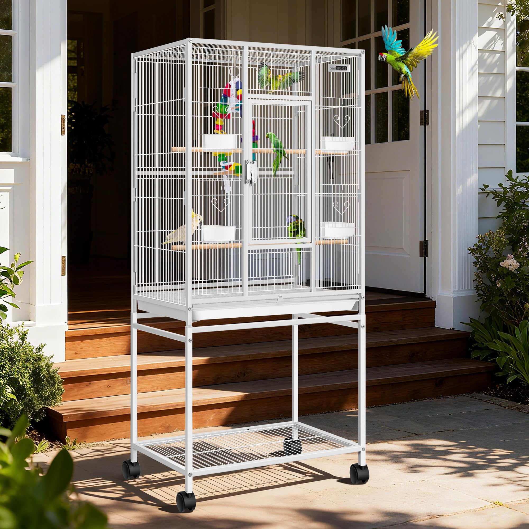 VIVOHOME secure latch keeps cage doors closed during use