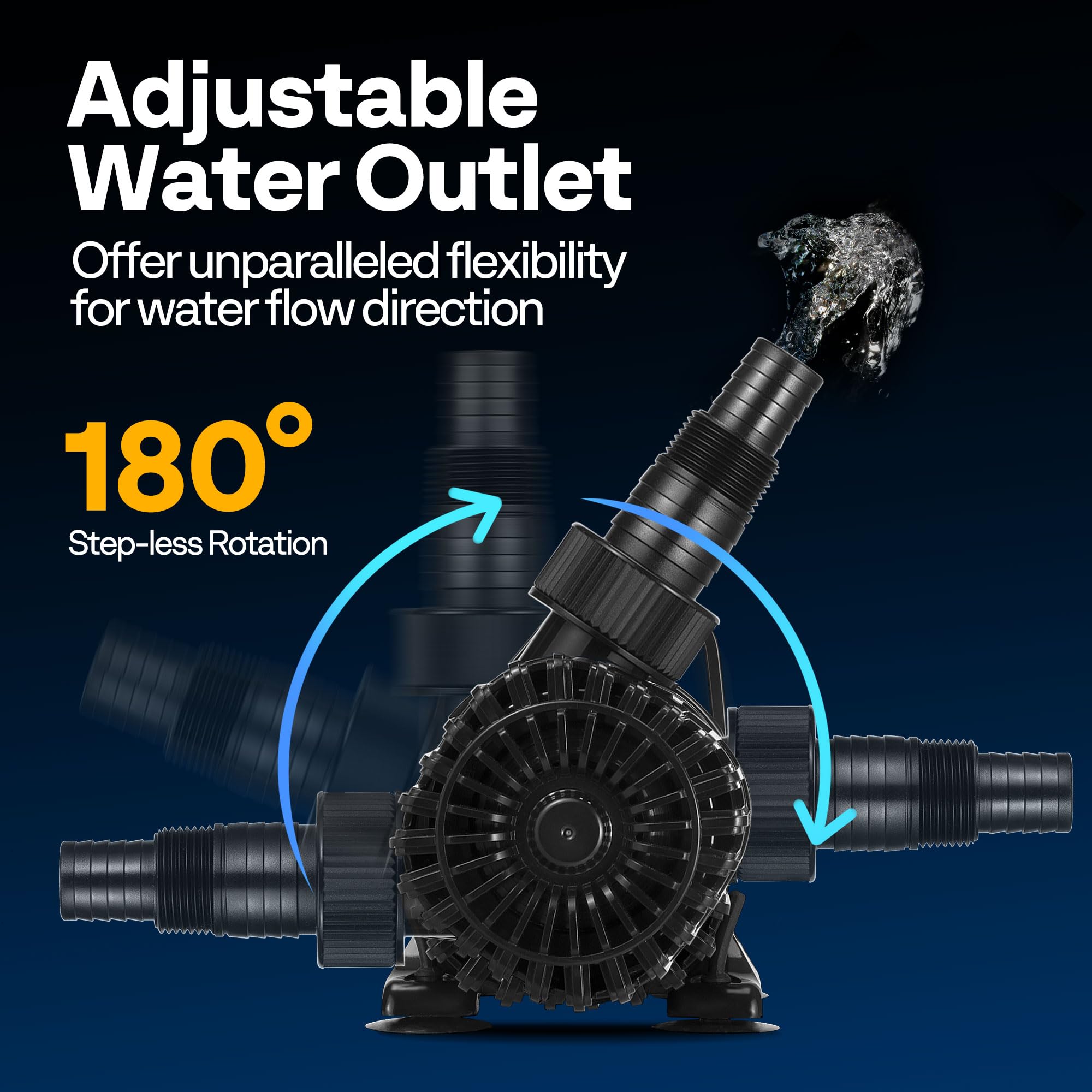 VIVOHOME ABS body and ceramic shaft support durable operation