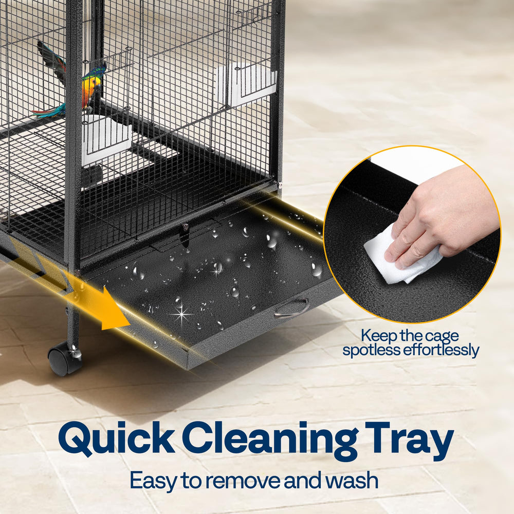 VIVOHOME bottom tray slides out for quick cleaning and maintenance.