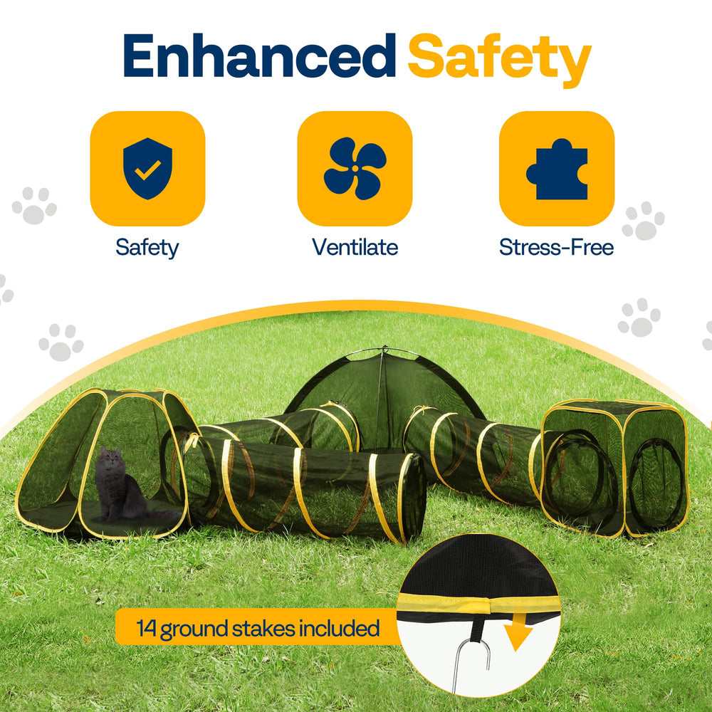 VIVOHOME safety features include reinforced mesh and zippers for calm outdoor outings