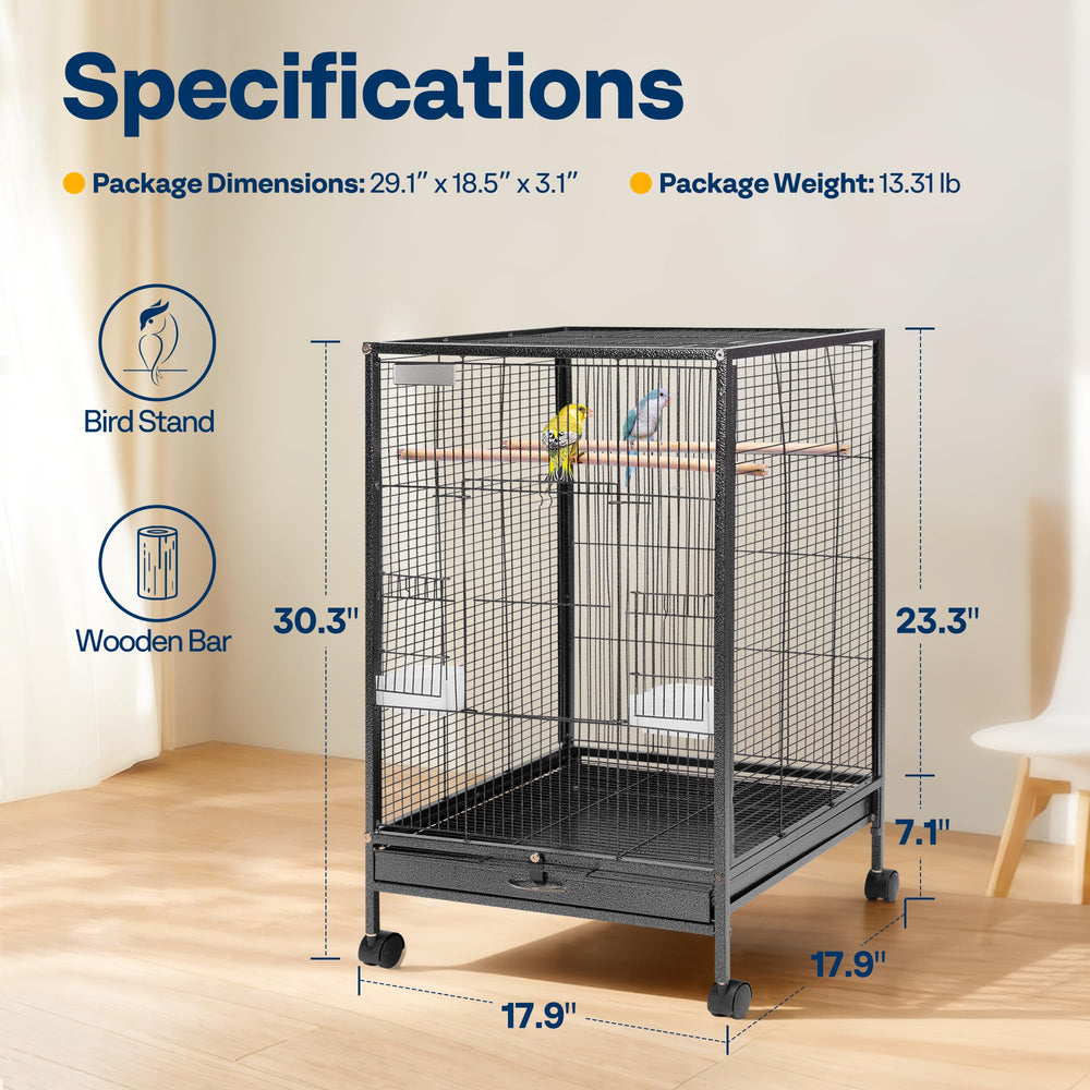 VIVOHOME includes two food boxes and wooden sticks for feeding and enrichment.
