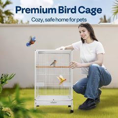 VIVOHOME wrought-iron cage offering sturdy frame and rust-resistant durability for daily use.