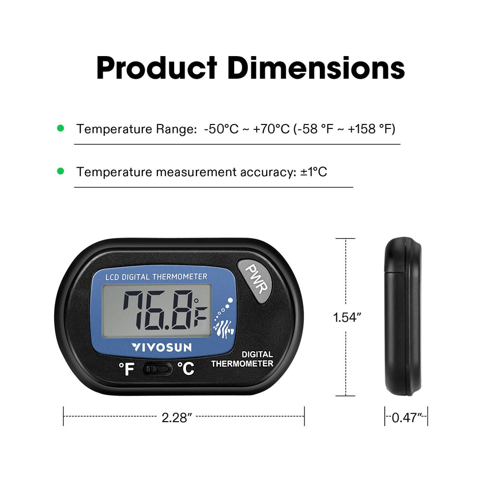 VIVOSUN 4-pack provides multiple thermometers for several tanks.