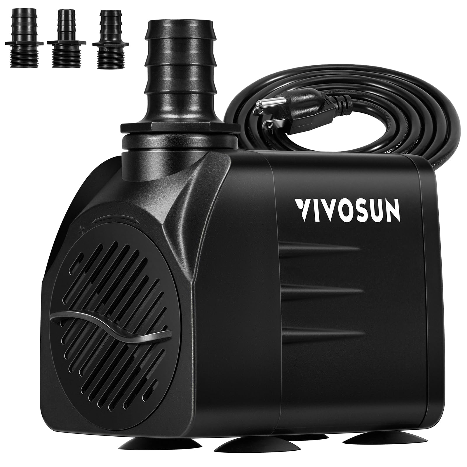 VIVOSUN 660GPH submersible pump for aquarium with strong, adjustable flow and placement options.