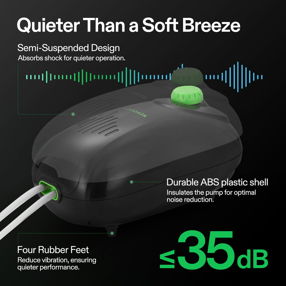 VIVOSUN air tube 6.56 ft pack enables flexible wiring for multiple stones and outlets.