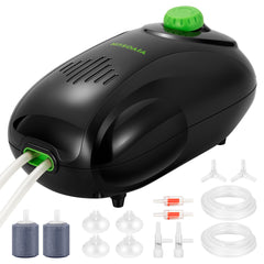 VIVOSUN aquarium air pump 160 GPH dual outlet delivers quiet, energy-efficient aeration for tanks.