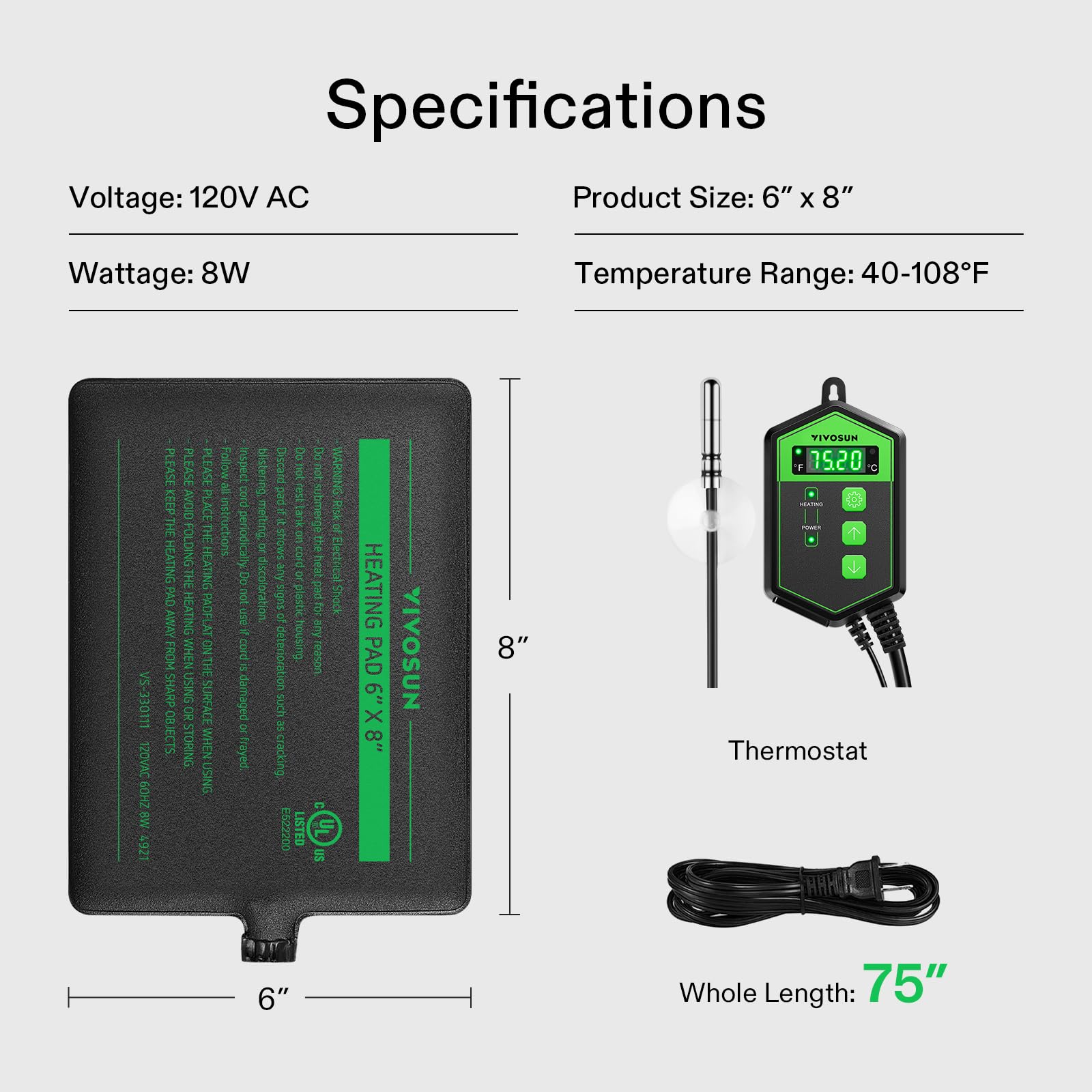 VIVOSUN bottom and side mount with adhesive paper and hanging tab
