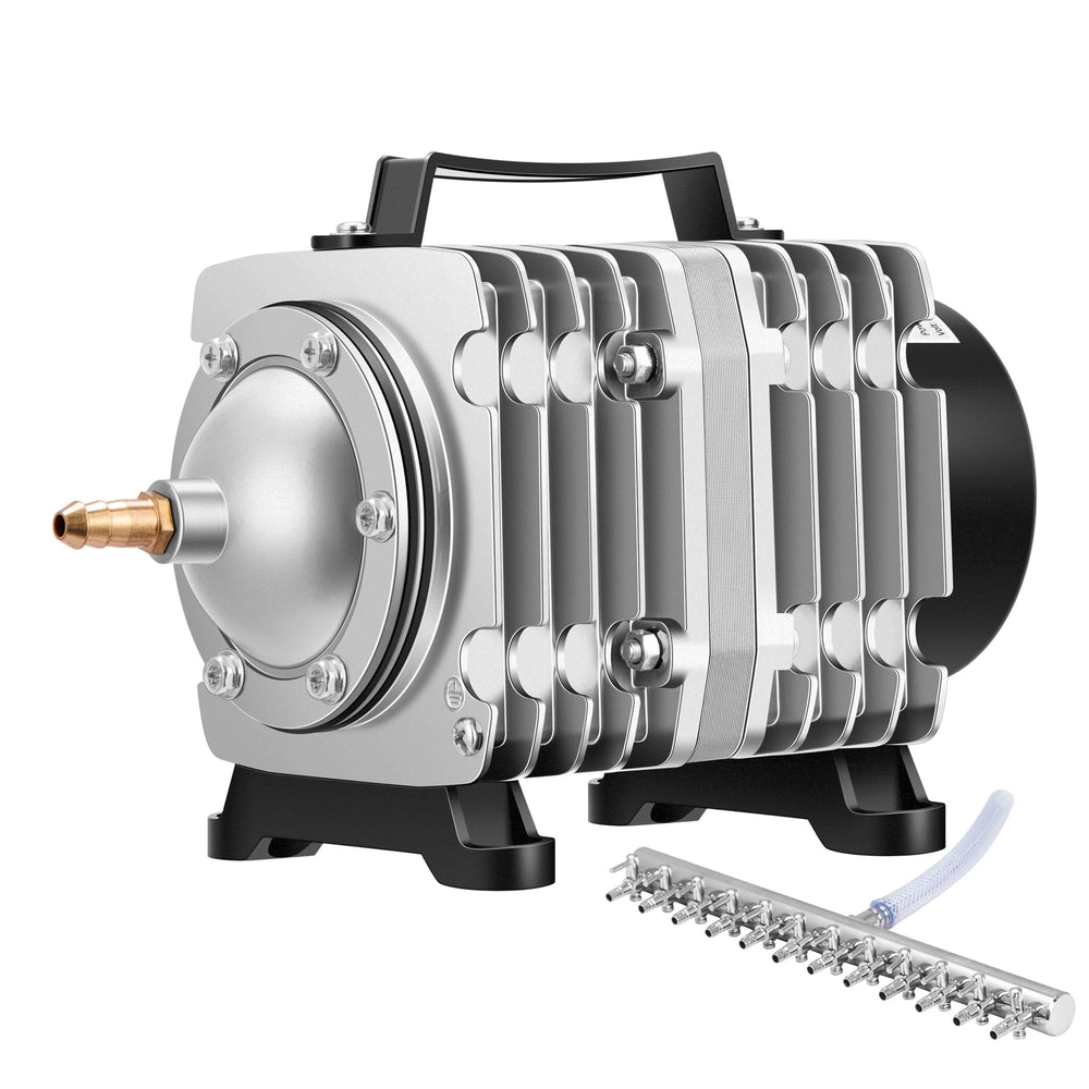 VIVOSUN commercial air pump with 12 outlets for efficient aquarium and hydroponic aeration.