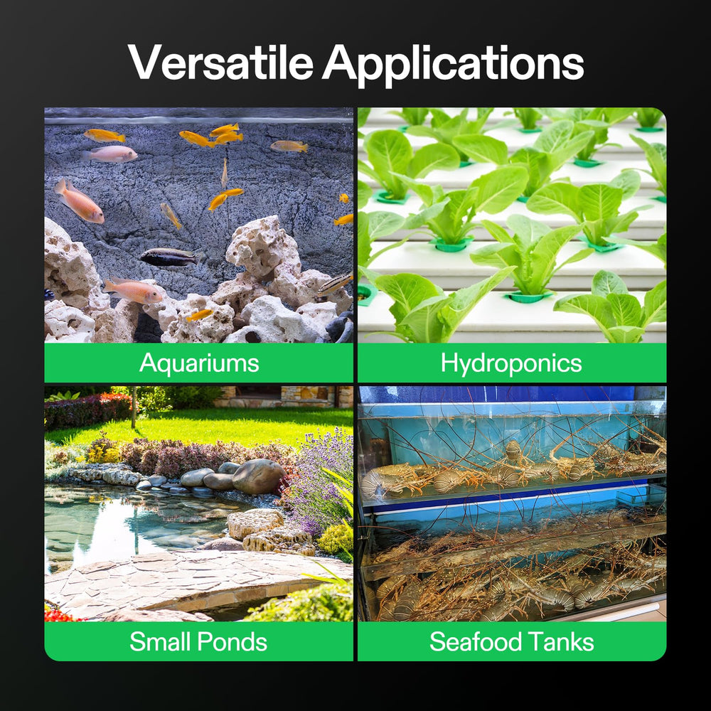 VIVOSUN complete accessory kit streamlines setup for tanks, ponds, or hydroponics.