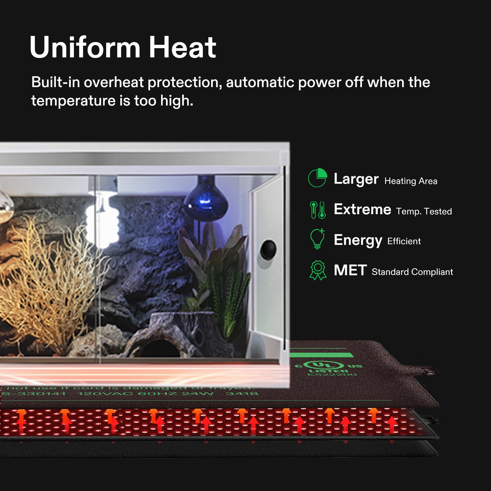 VIVOSUN durable heat pad membrane with double insulation for long-lasting use
