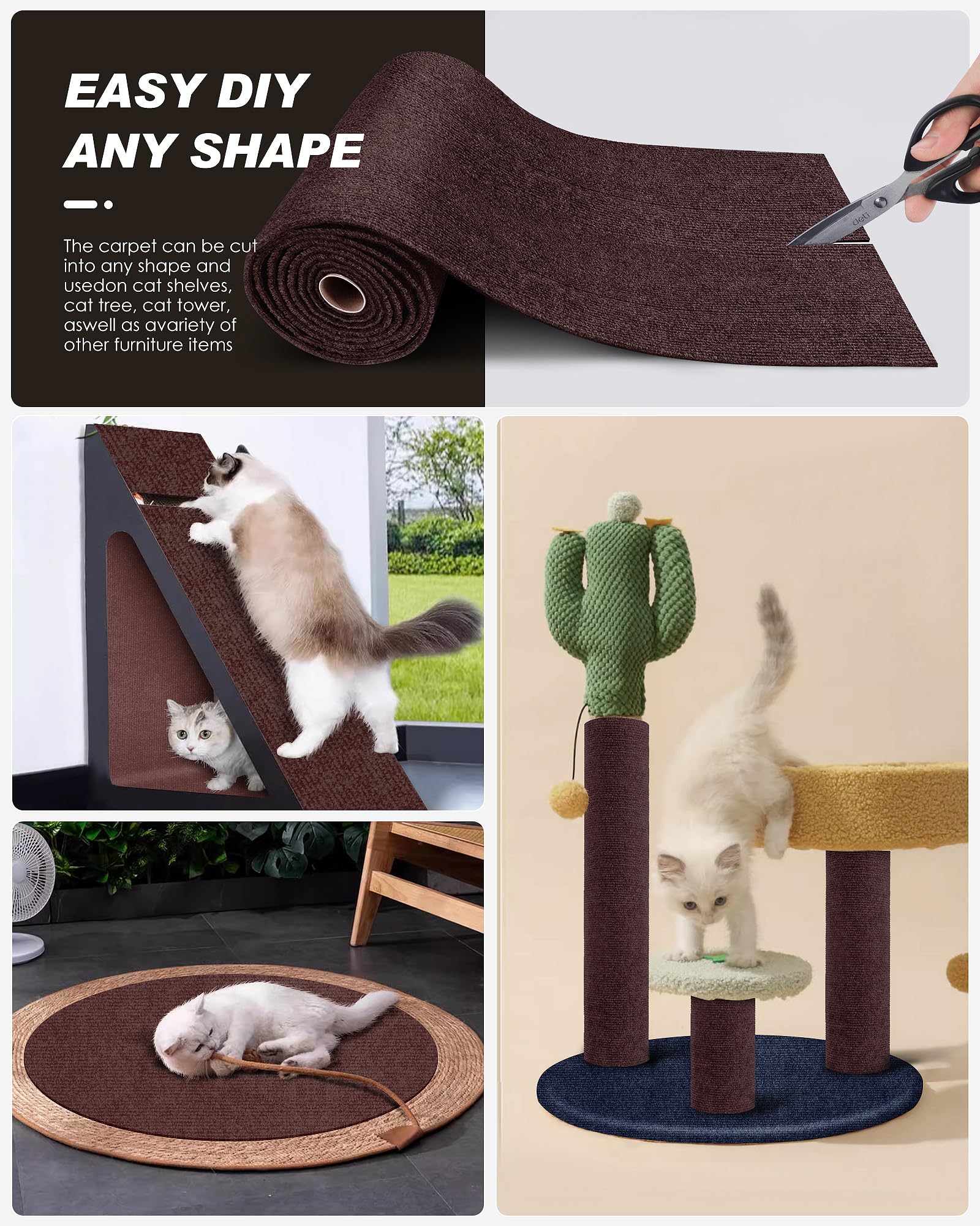 VIVOYAN scratch-resistant material protects furniture while satisfying claws.