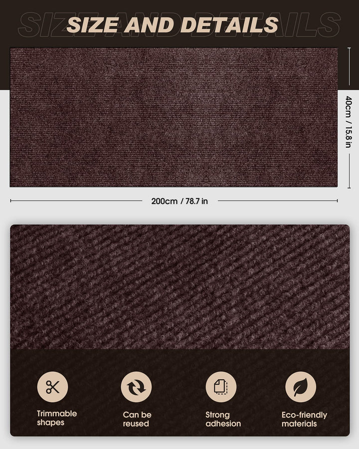 VIVOYAN trim-to-fit mat being cut to fit irregular cat furniture.
