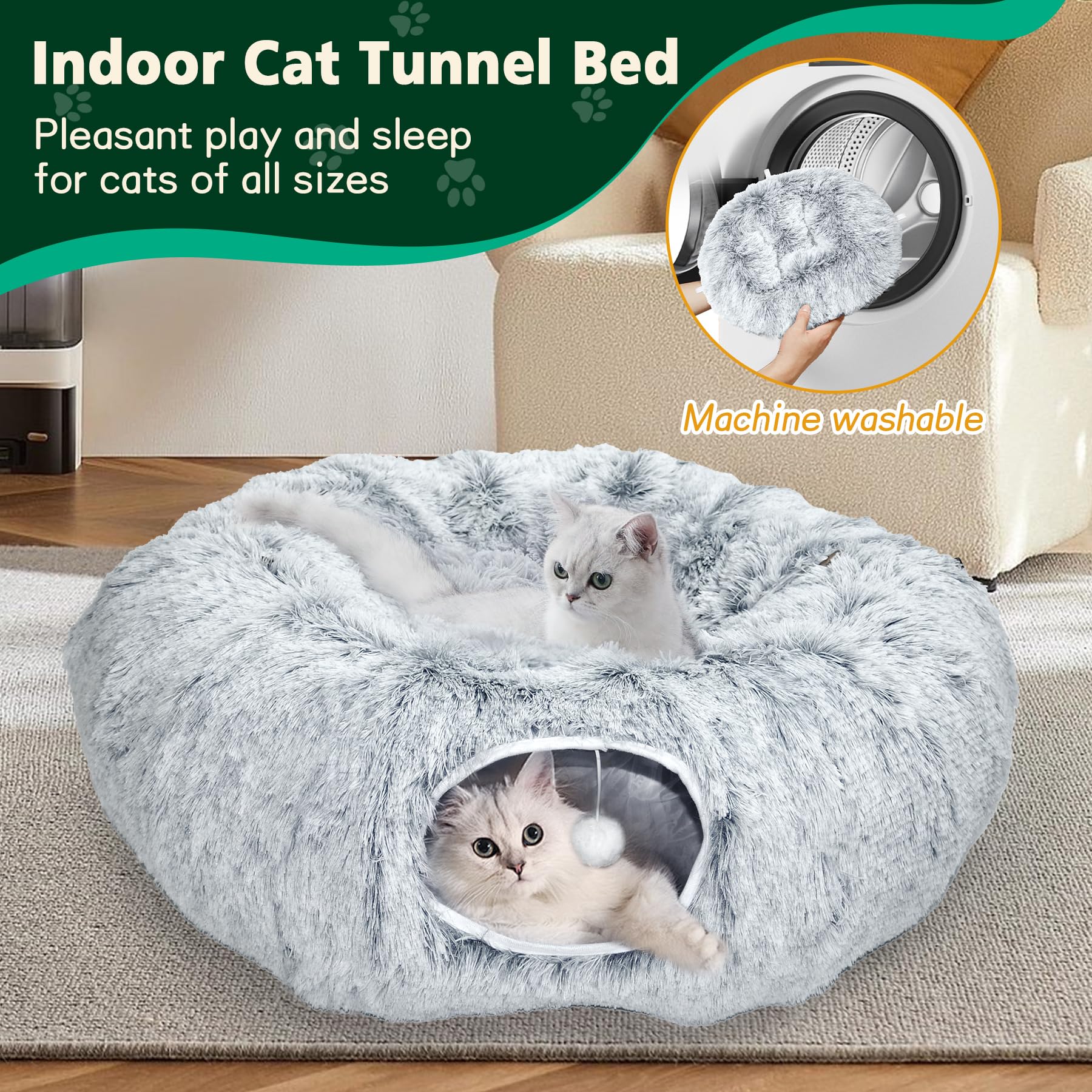 VIVOYAN central observation window lets cats peek outside.