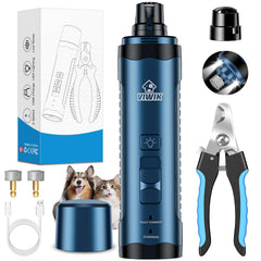 VIWIK dog nail grinder with LED lights for precise trimming.