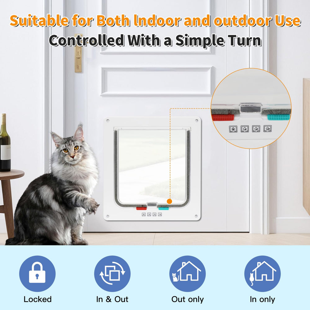 Viywicz Cat Door seals reduce noise for a calmer home.