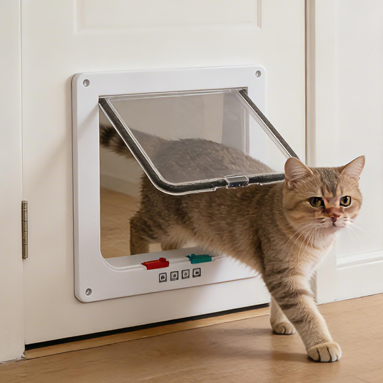 Viywicz Cat Door clear flap aiding quick entry for pets.