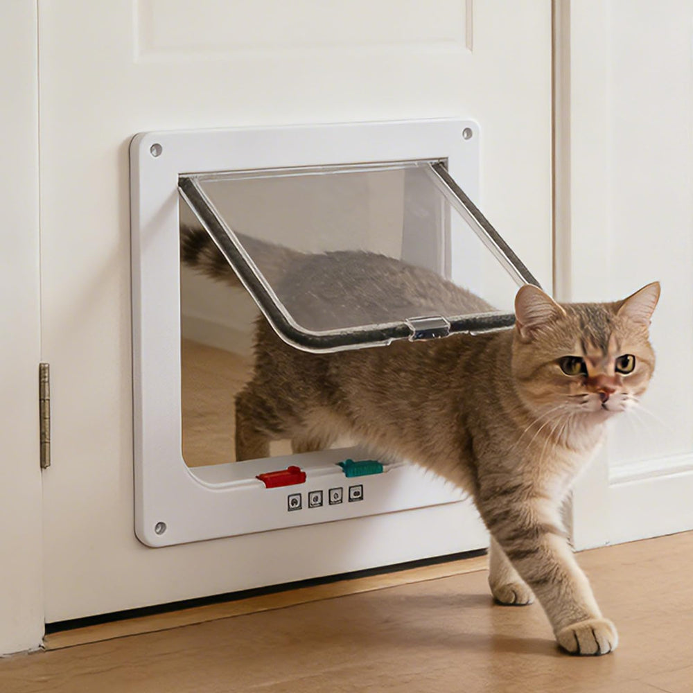 Viywicz Cat Door clear flap aiding quick entry for pets.