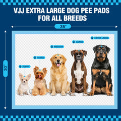 VJJ Puppy Pads XL 30x35 waterproof bottom layer detail
