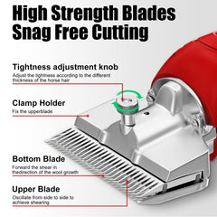 Vkdemer high-strength carbon steel blades for precise, smooth horsehair cuts