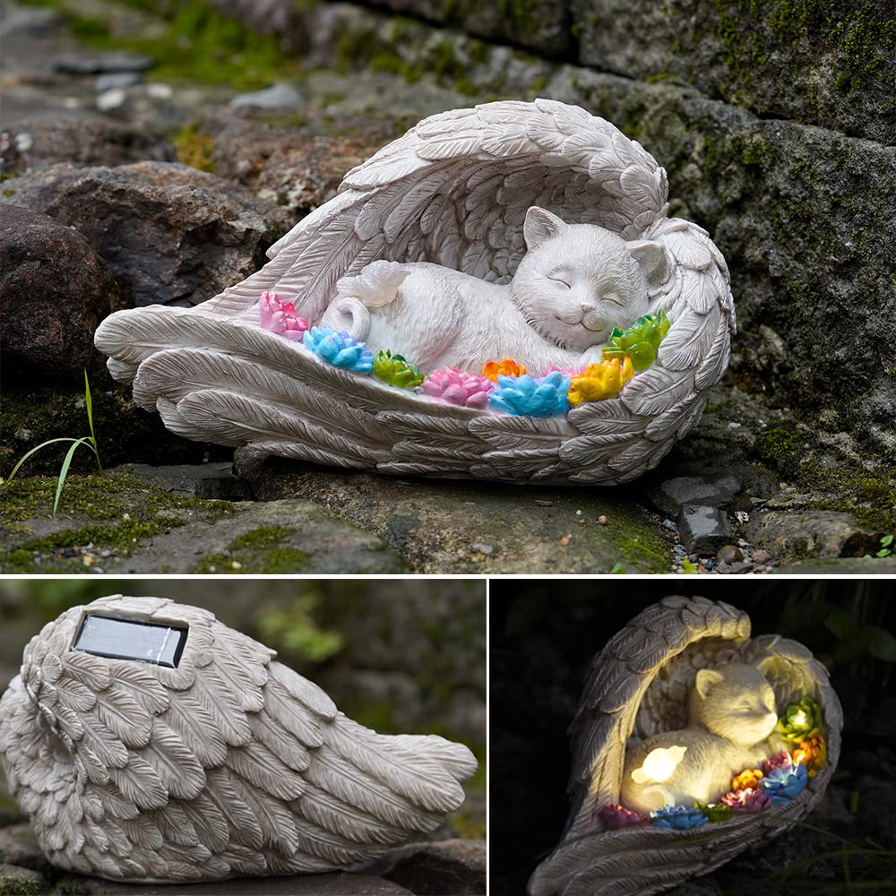 VKEVOC cat memorial stone creates serene memories at home or cemetery.