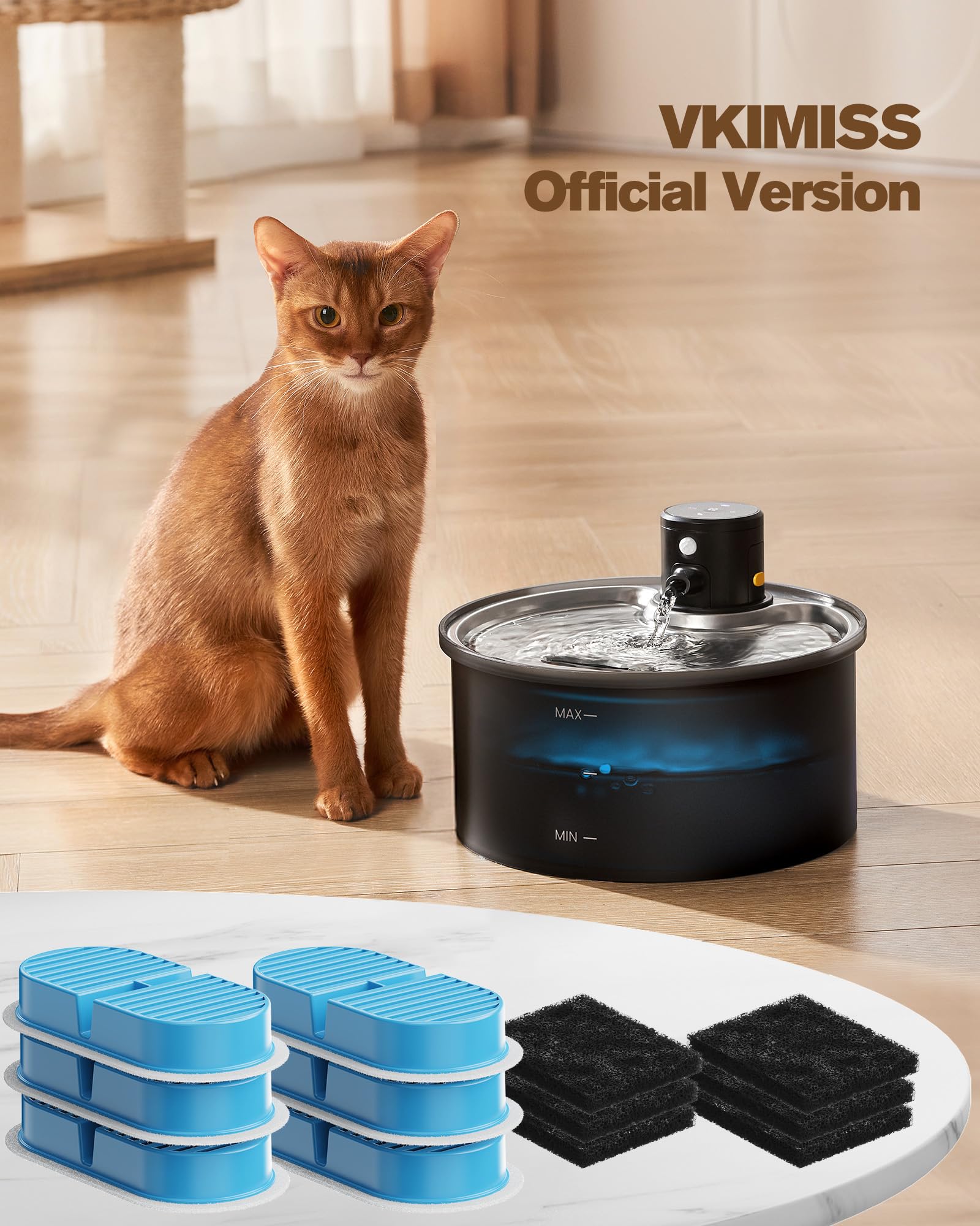 VKIMISS filters packaging shows 24-pack value and replacement guidance.