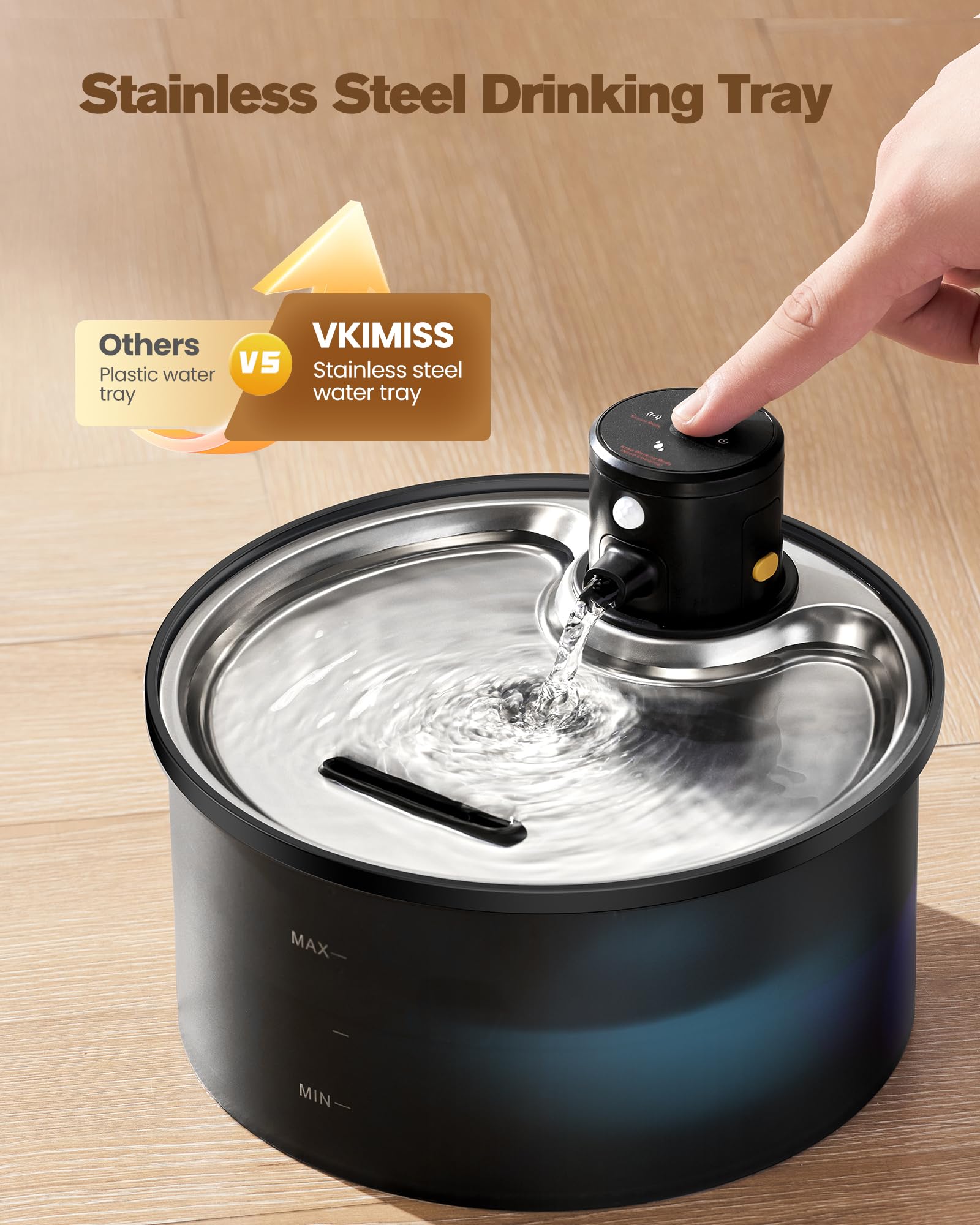 Stainless steel tray resists damage and sterilizes at high temperatures.
