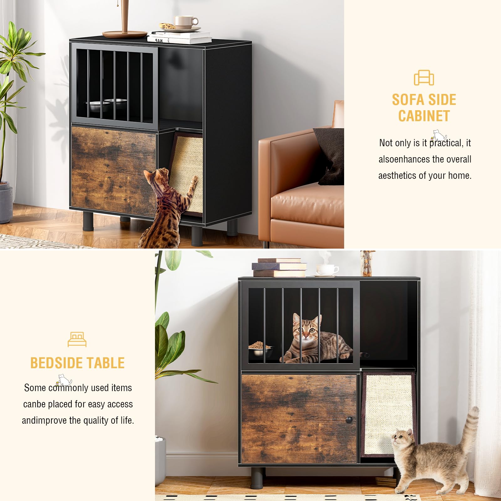 VKTO openable scratching board invites play and access.