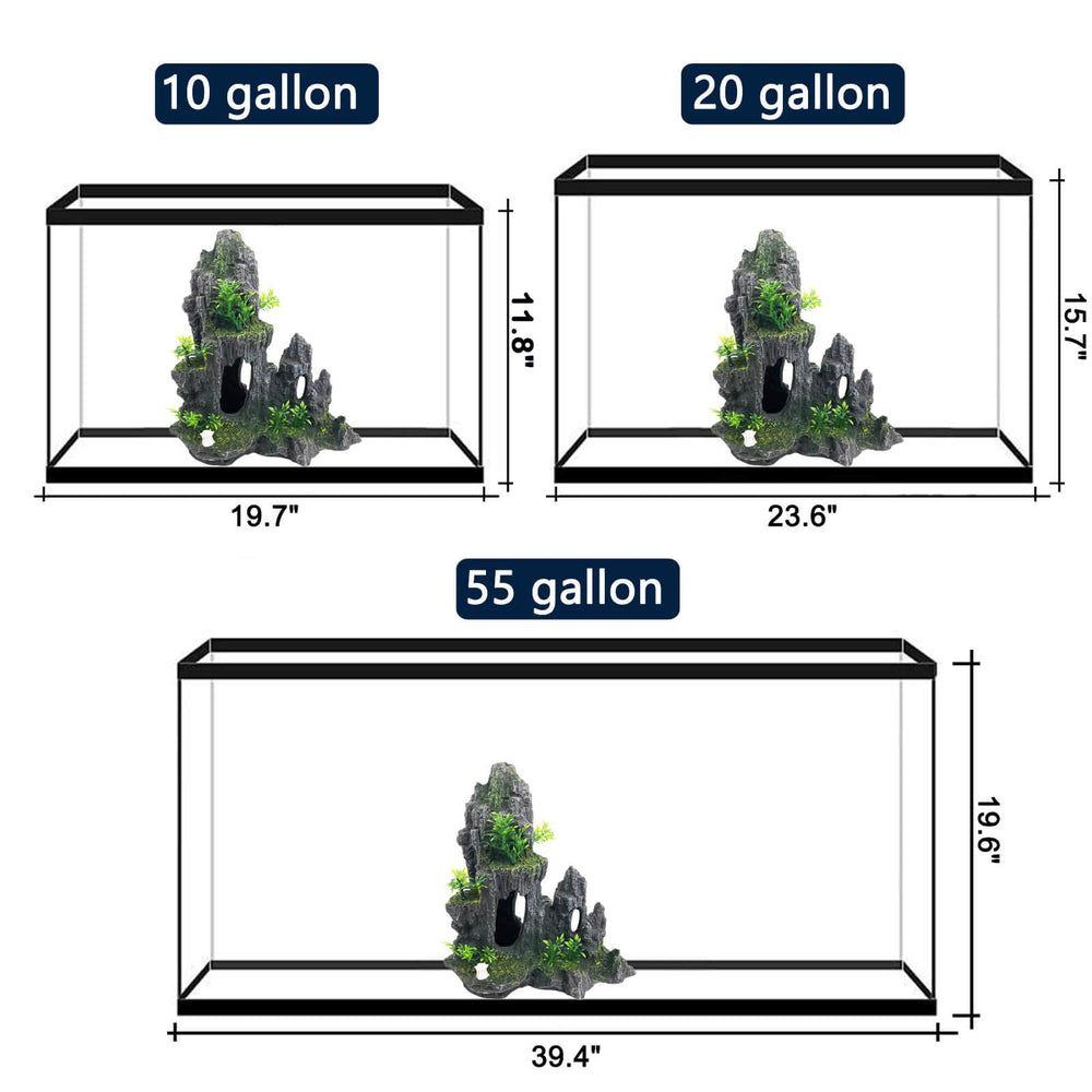 VMCN mountain-view ornament adds realism and exploration in your tank.