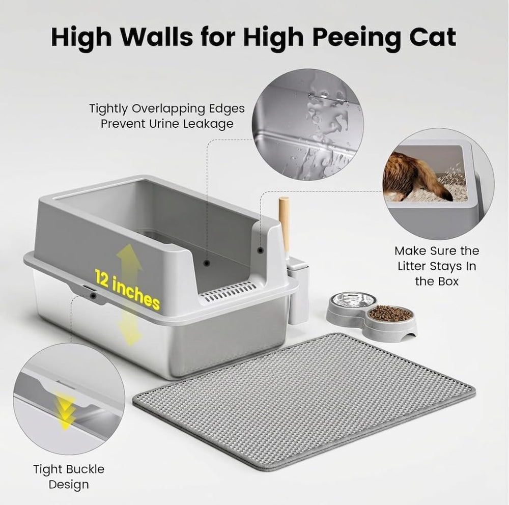 VNAKIO integrated litter mat and pedal design trapping litter at entry.