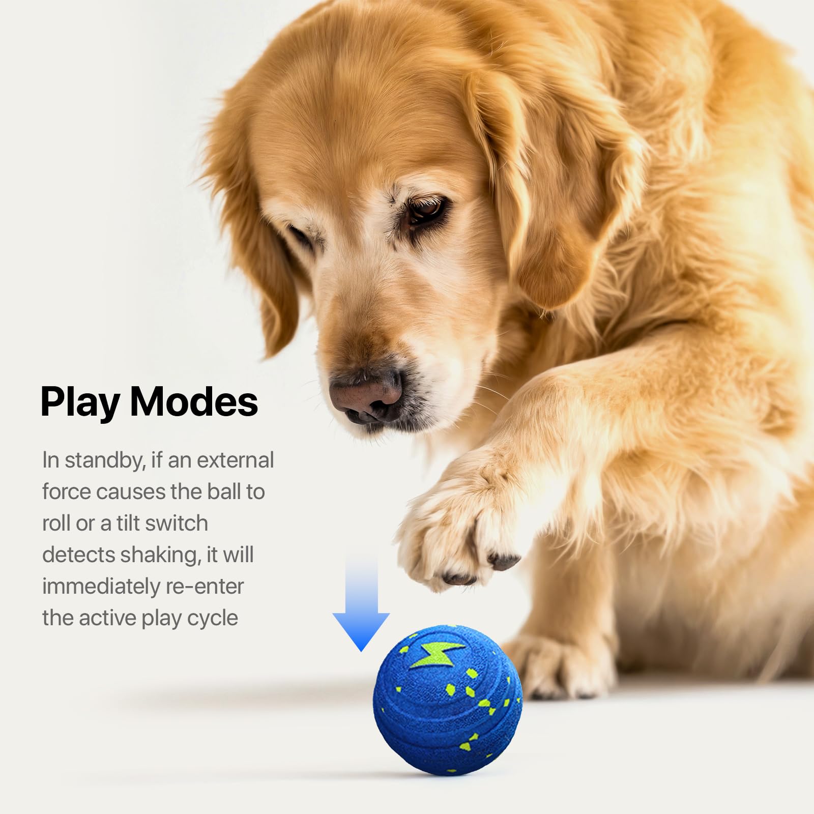 VNAKIO dog ball charging with Type-C port for fast recharging between sessions