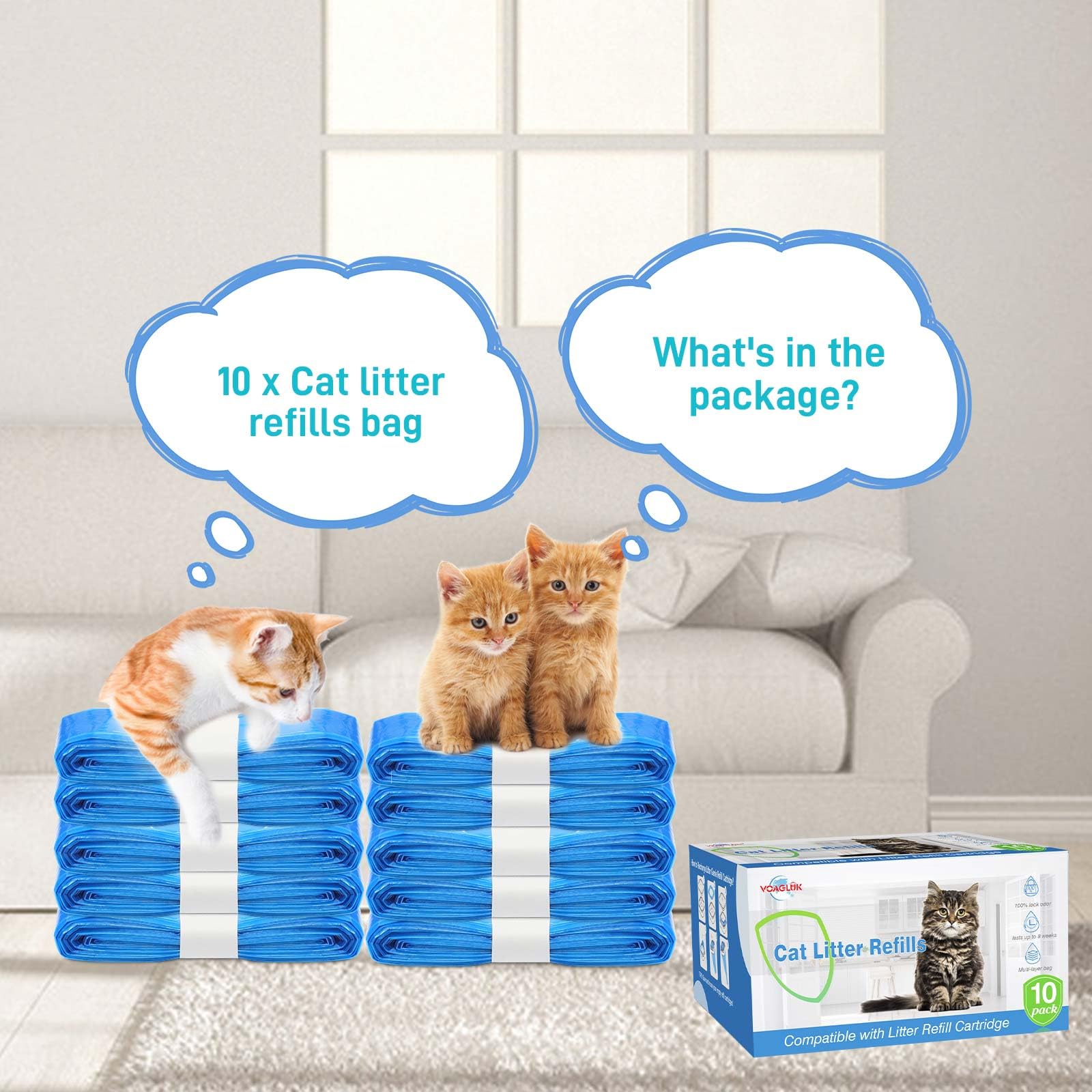 VoagLuk 10 pack value pack simplifies cat litter upkeep