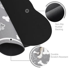 Voanos rapid-absorbent pet mat traps spills and dries fast.