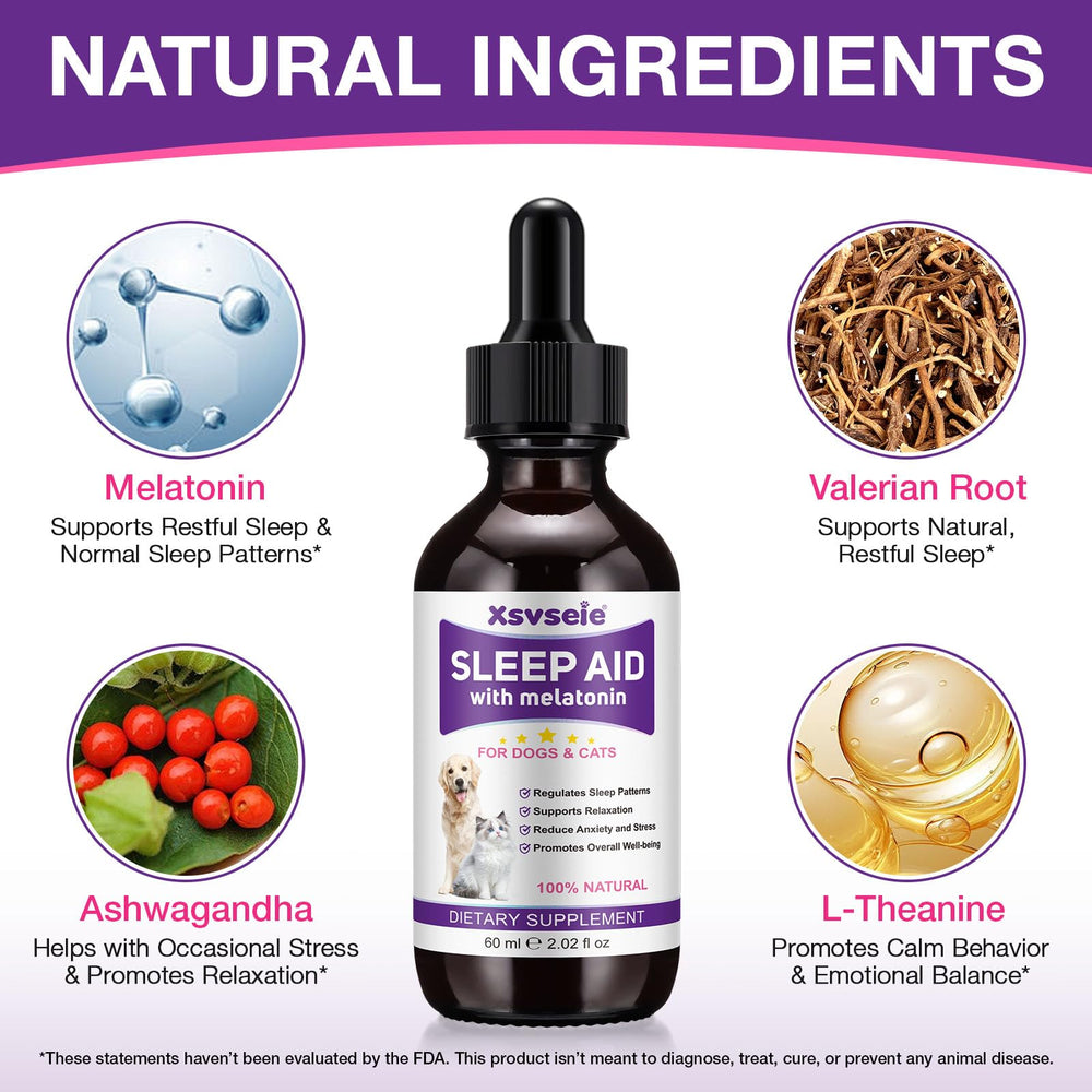 VOFANK Melatonin anxiety calm dogs supports stress relief during travel.