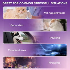 VOFANK Melatonin for Cats drops usage highlights nighttime relaxation.
