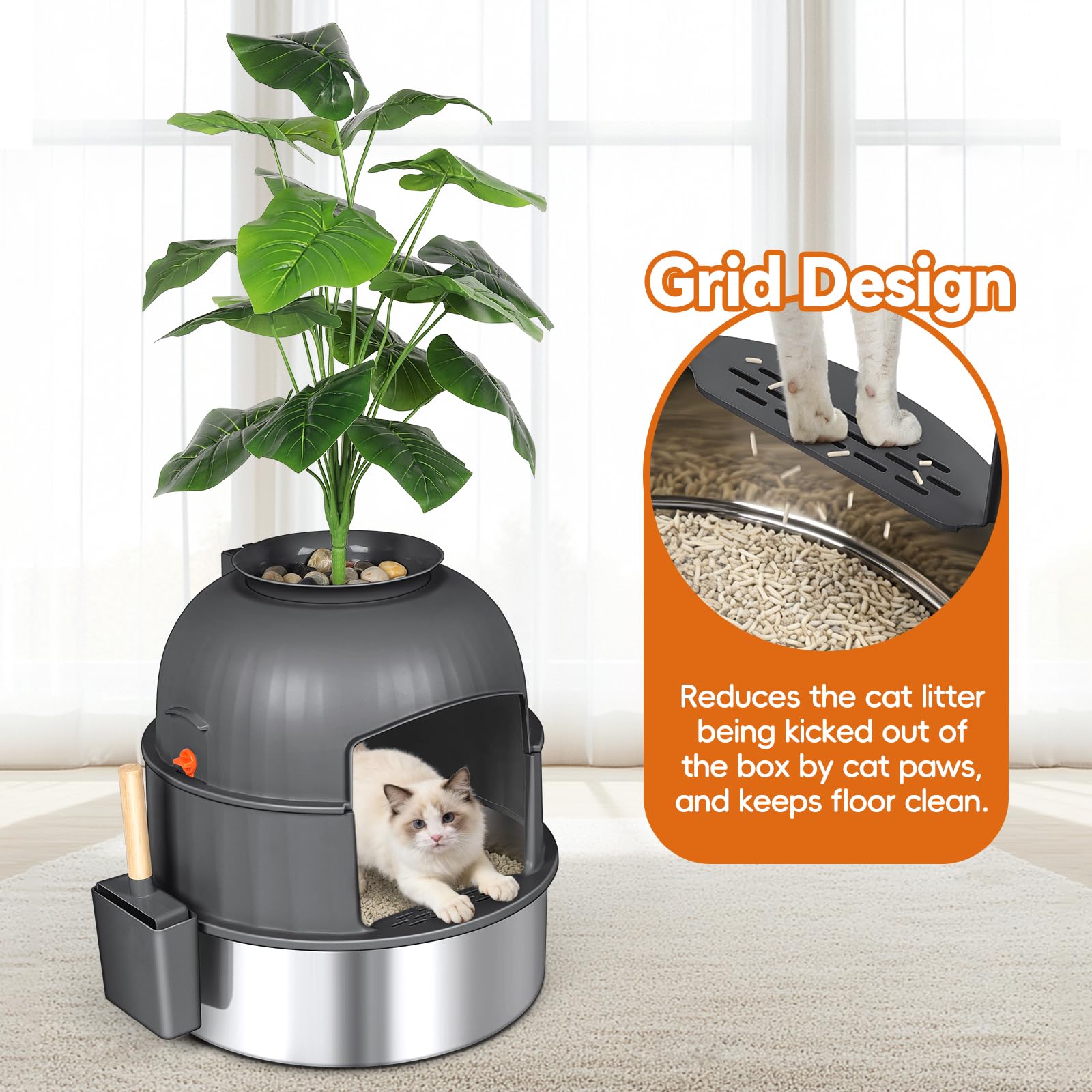 Vokolesd artificial greenery accents provide a realistic look while concealing the box
