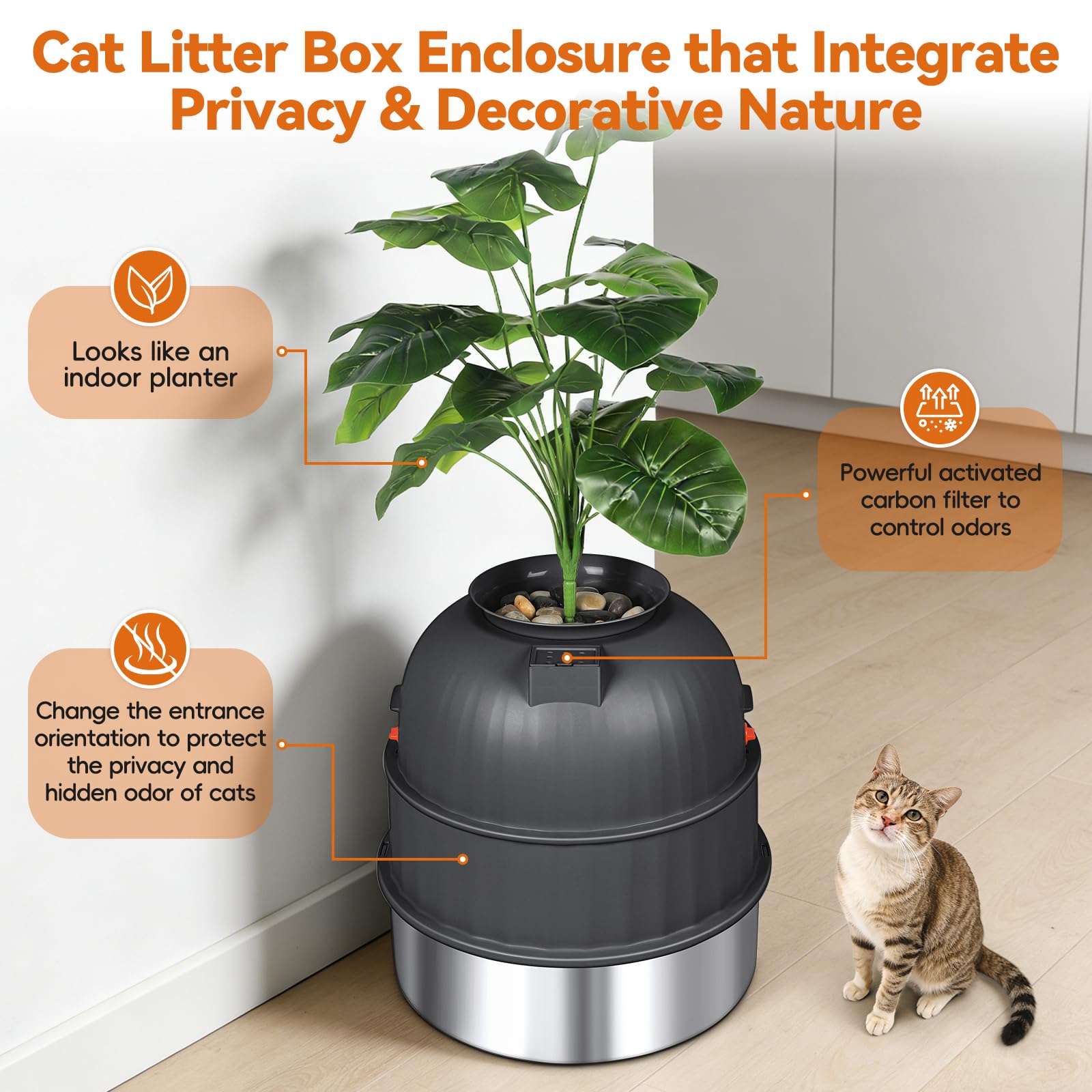 Vokolesd hidden litter box furniture that matches home décor