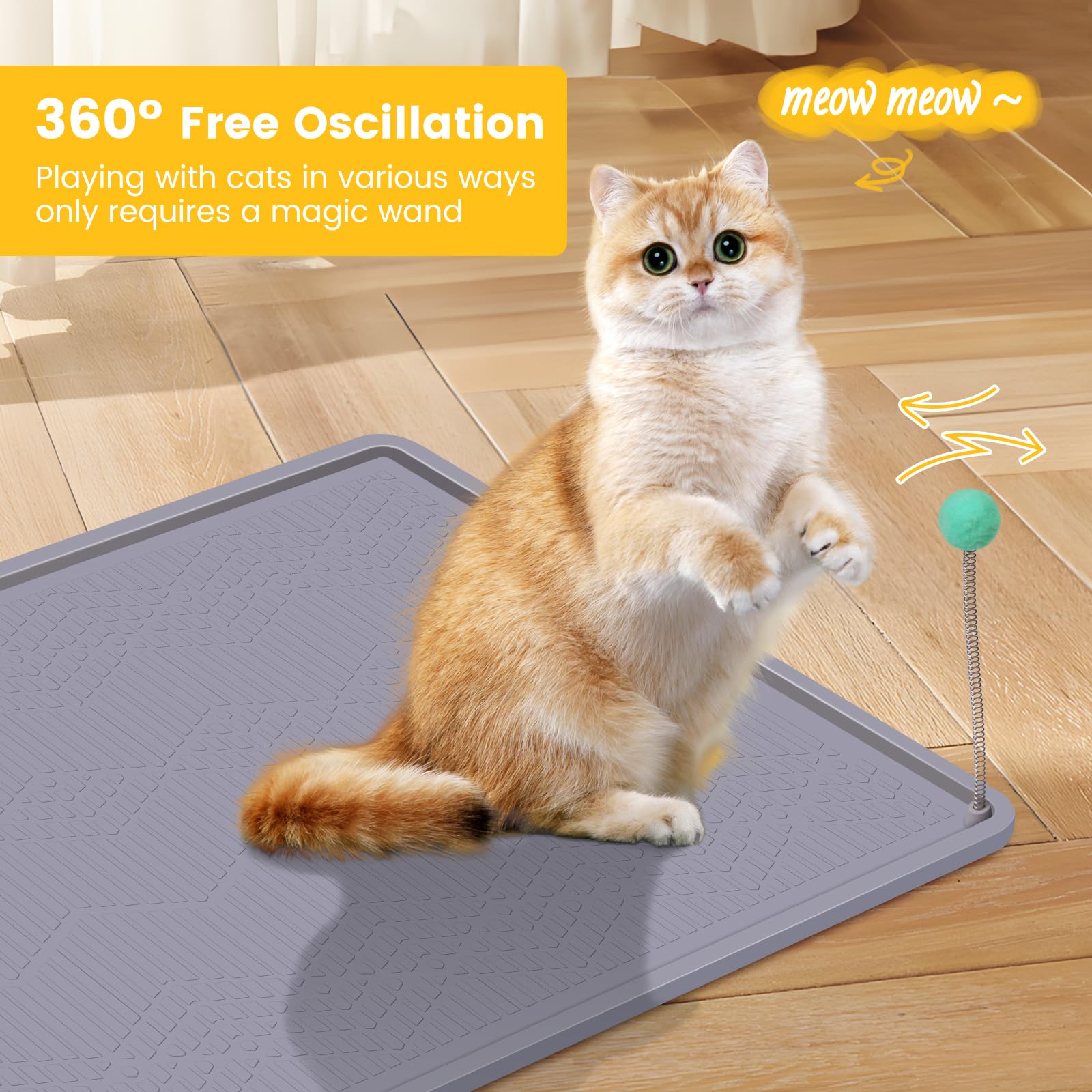 Vokolesd mat doubles as a feeding mat for kibble and water spills.
