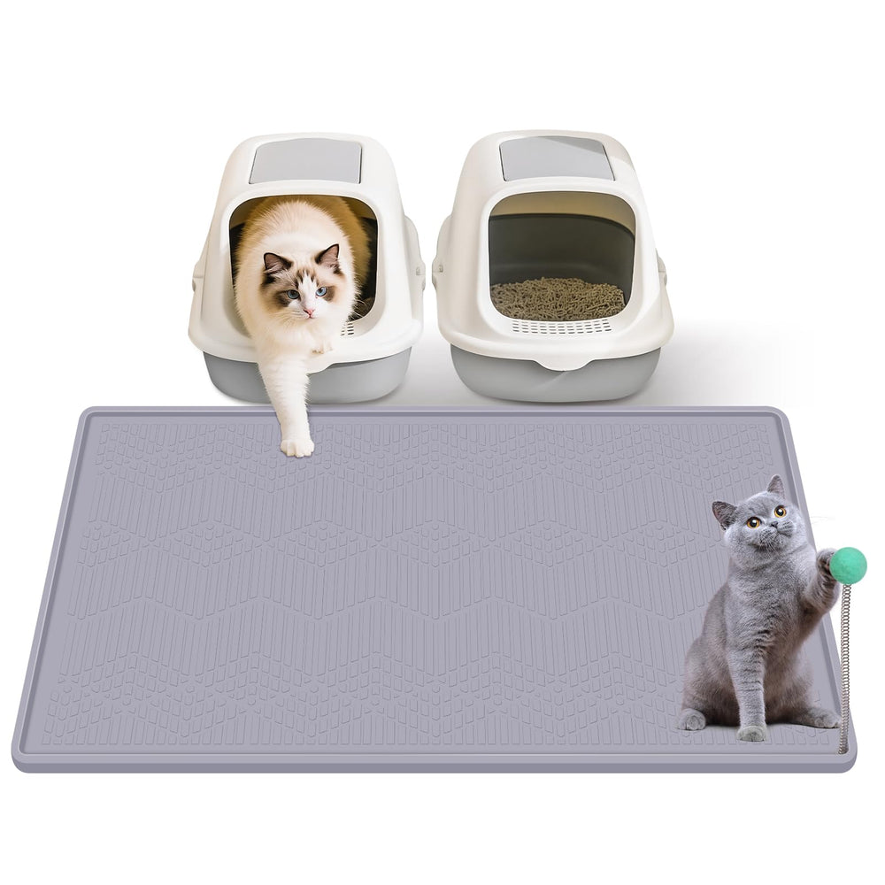 Vokolesd silicone cat litter mat 38x25 cover keeps floors clean and protected.