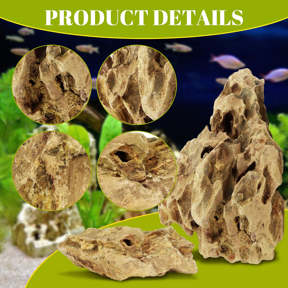 VOKOY dragon stone decor mountains provides rugged shelter and visual drama in tanks.