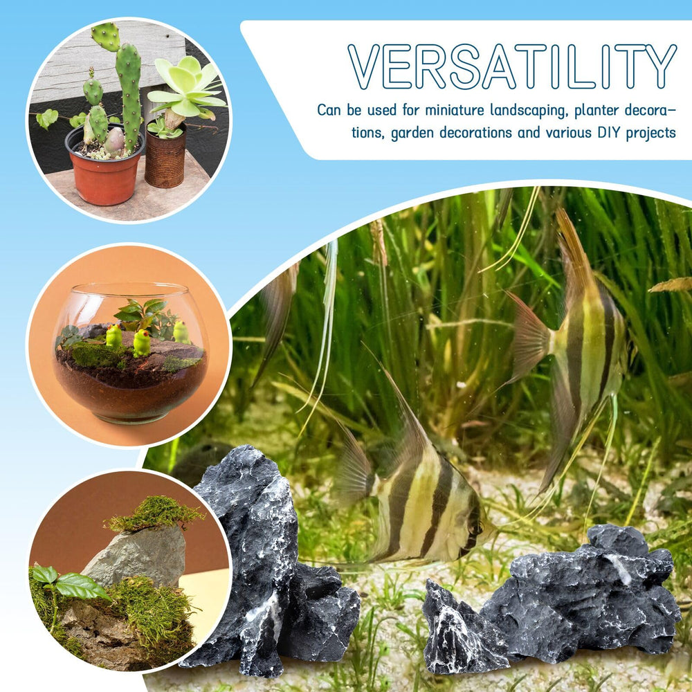VOKOY Seiryu stones support terrariums and garden décor with natural charm.