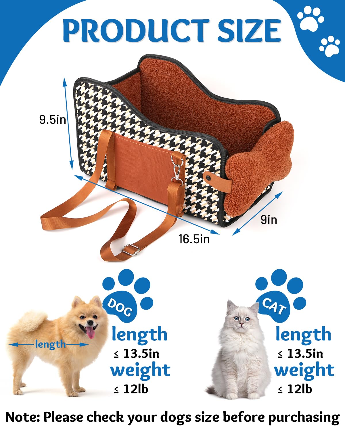 Vokvaktak dog car seat in use provides elevated, secure travel for small pets