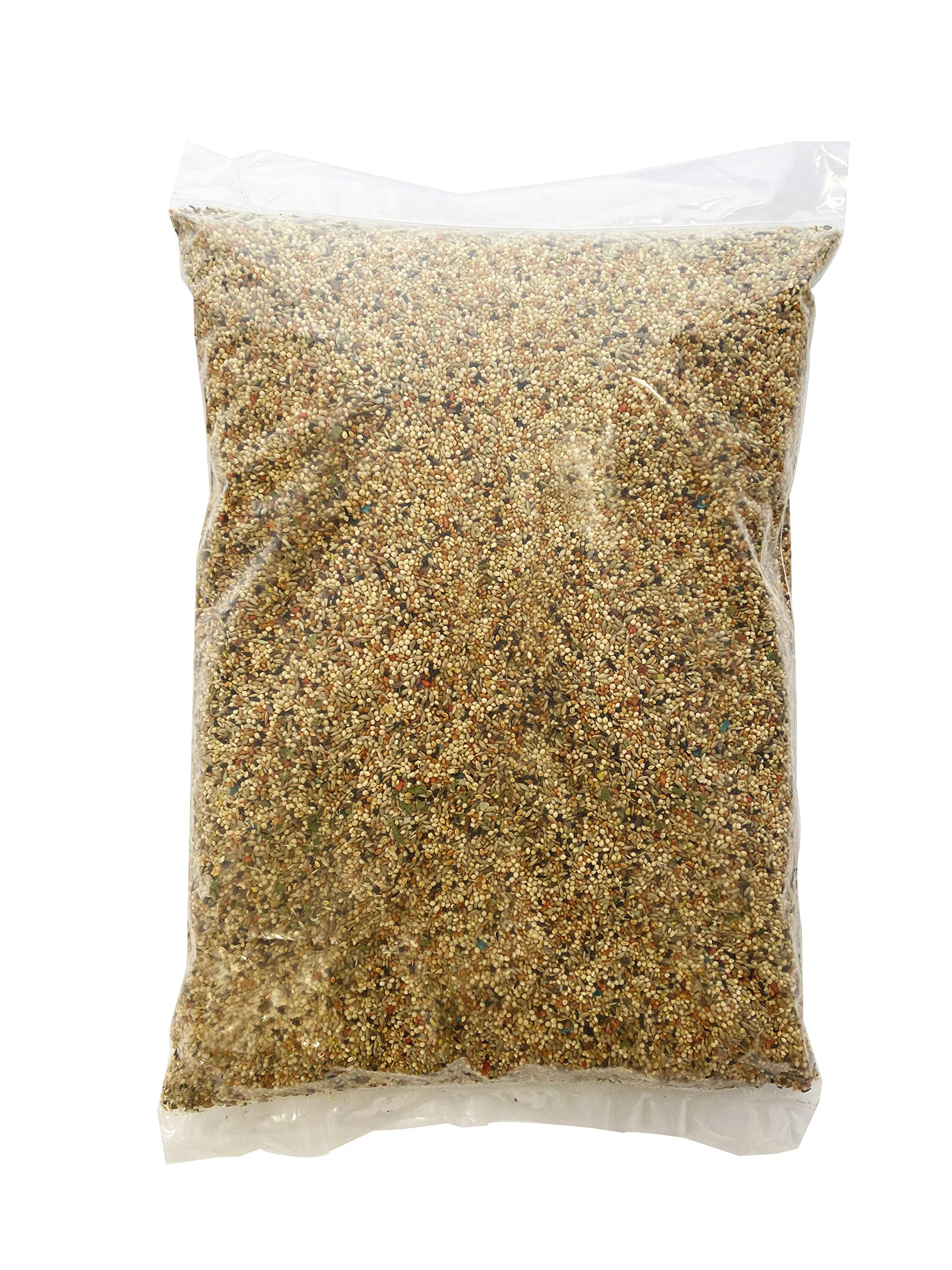 Close-up of Nyjer seed and millet highlighting finch-friendly mix.